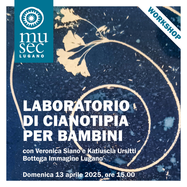 13.4.2025 Nuovo laboratorio di cianotipia per bambini (6-10 anni) al MUSEC