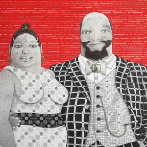 12. Filipe Branquinho, In Gold we Trust,, 2019, Mixed media on Hahnemühle Museum Etching 350 gr, 140x120 cm � AKKA Project.jpg